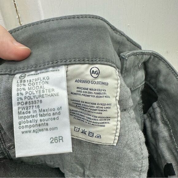 AG Adriano Goldschmied Farrah high rise skinny ankle grey jeans women's 26 reg - Picture 7 of 7